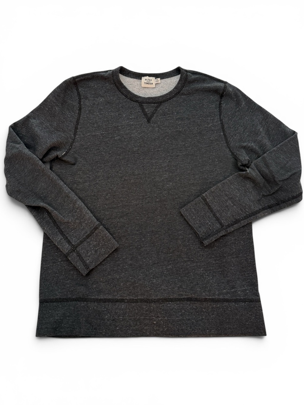 Flint and Tinder Huckberry Men's Charcoal Grey Crewneck Sweatshirt M Made in USA